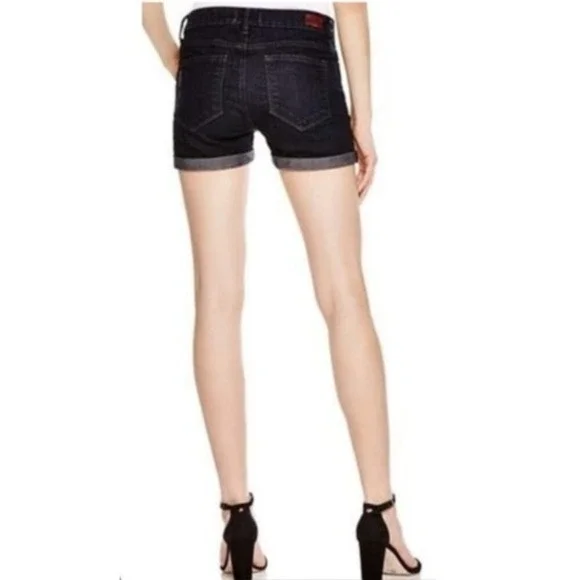 Paige Dark Wash Denim Shorts‎ Womens Cuffed Hem Casual Size 29